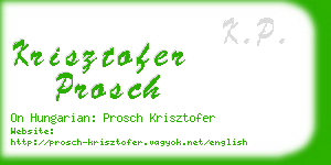 krisztofer prosch business card